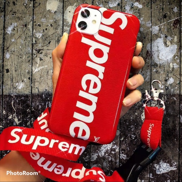 NWB! IPHONE 11(6.1 in) RED SUPREME CASE w/STRAP